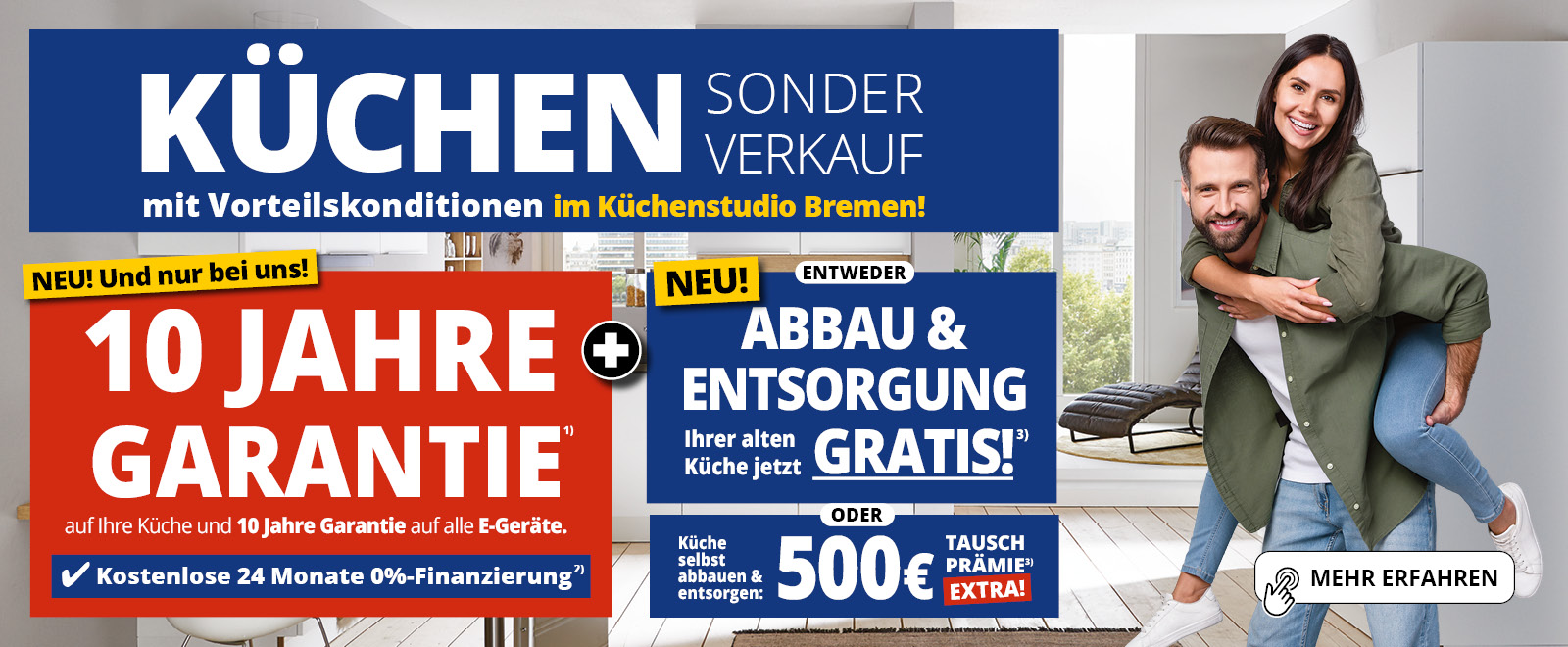 Küchen-Abbauprämie • Abbau + Entsorgung Gratis oder 500€ Tauschprämie • Im Küchenstudio Bremen