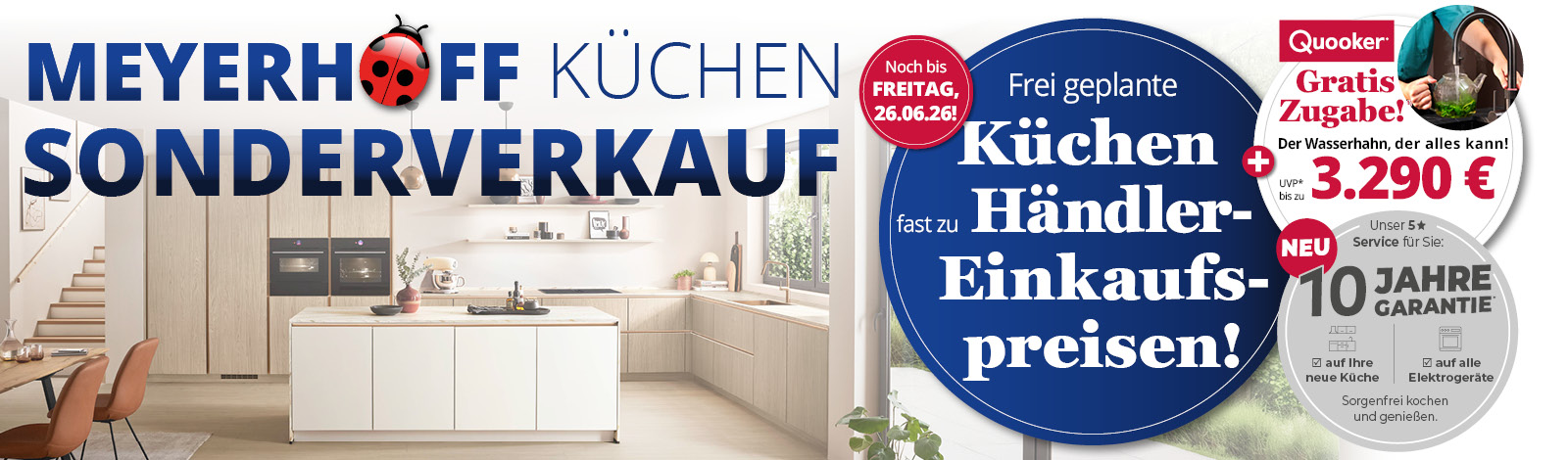 Küchensonderverkauf • Küchen fast zu Händlereinkaufspreisen + Gratis Zugabe • Nur noch bis 26.06.2026