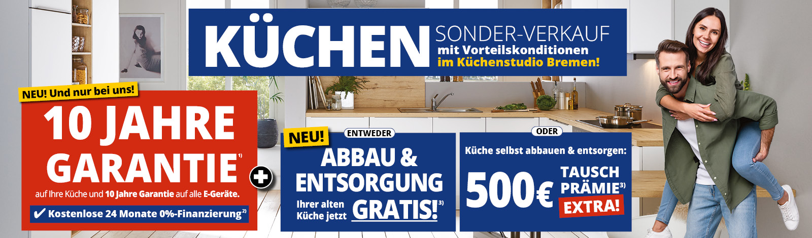 Küchen-Abbauprämie • Abbau + Entsorgung Gratis oder 500€ Tauschprämie • Im Küchenstudio Bremen