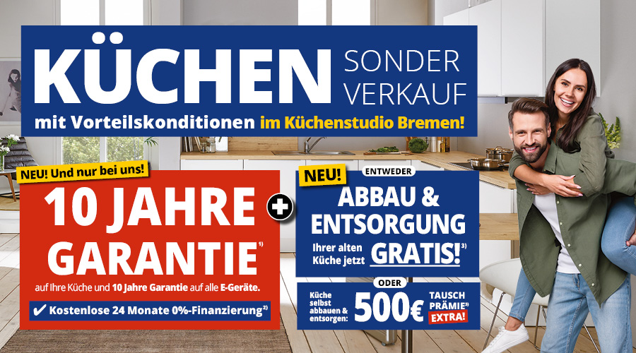 Küchen-Abbauprämie • Abbau + Entsorgung Gratis oder 500€ Tauschprämie • Im Küchenstudio Bremen
